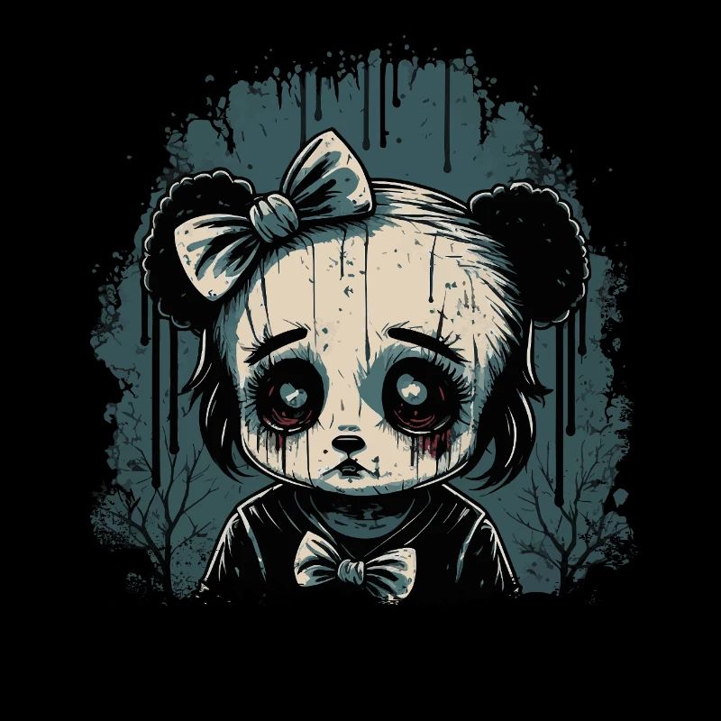 Sad Gothic Panda Girl