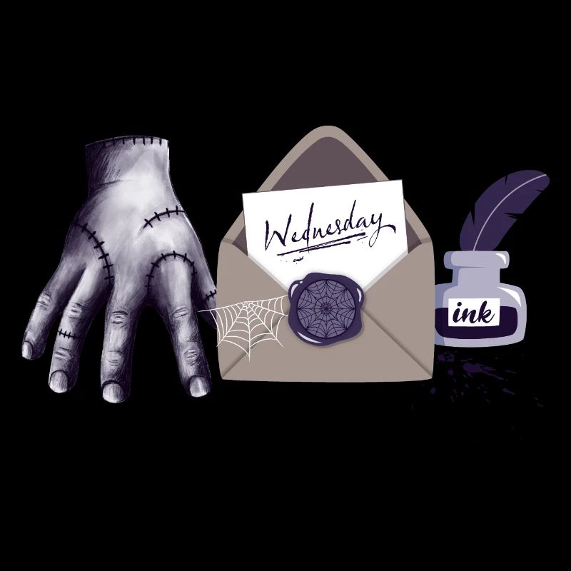 Zombie hand with letter