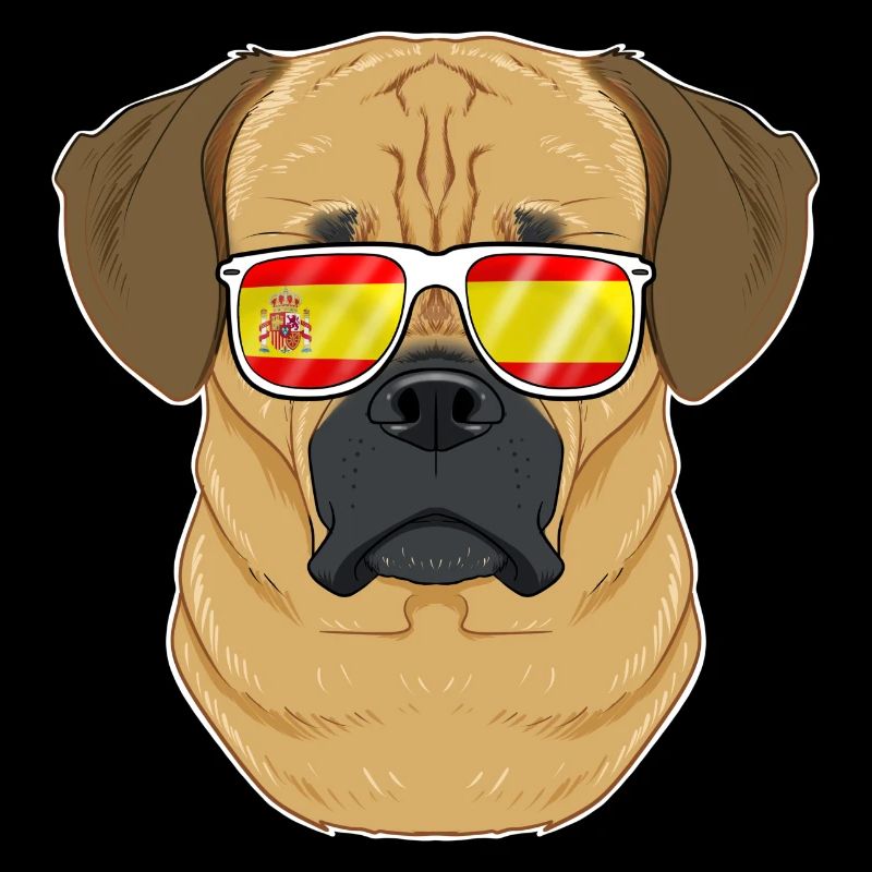 Puggle I Lunettes de soleil Espagne I Drapeau espagnol