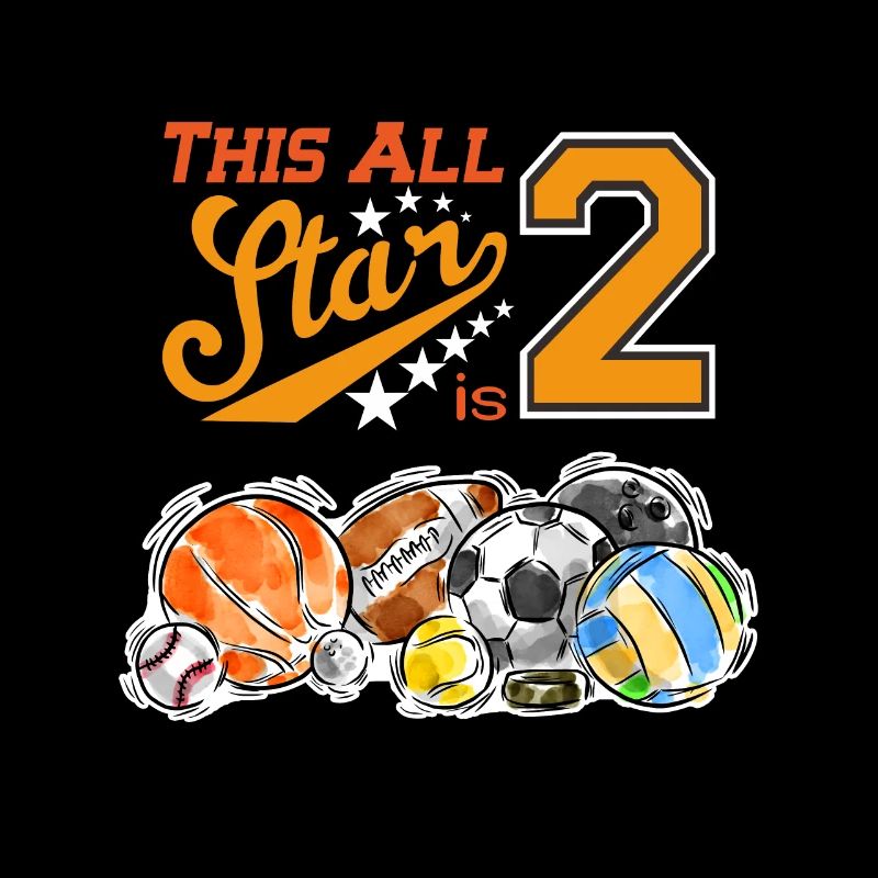 Ce cadeau All Star Is 2 Second Birthday
