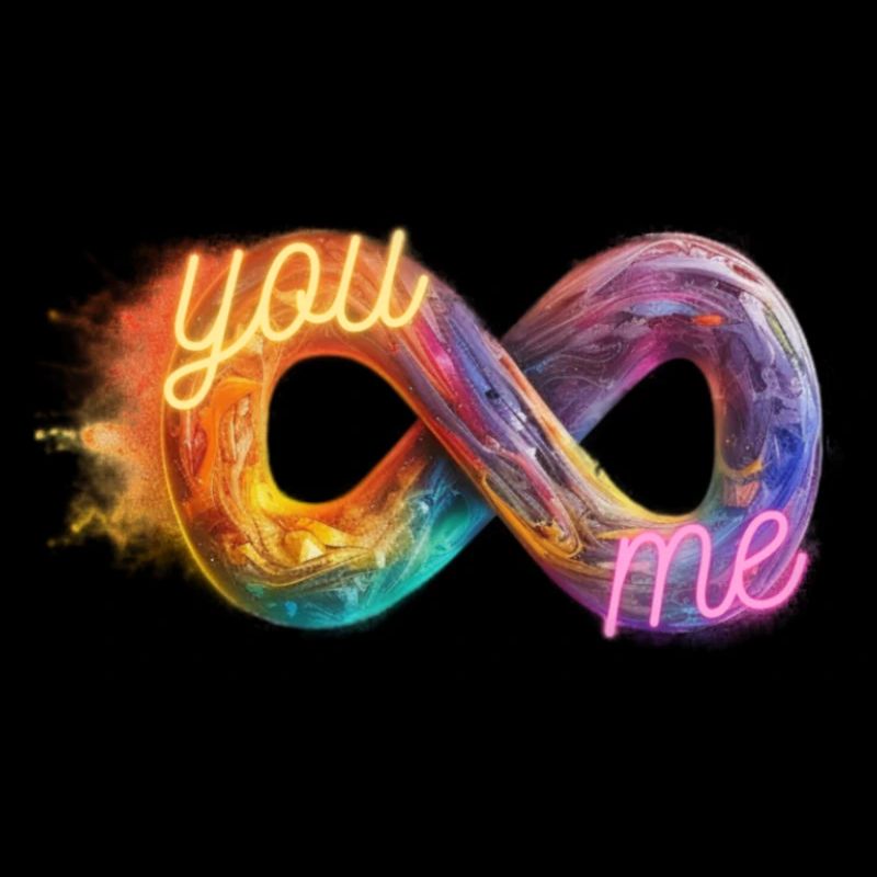 Unendlichkeitszeichen you and me infinity sign