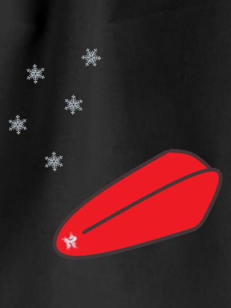 Snowflakes fall on tongue