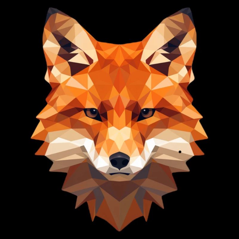 Fox low poly Fuchs