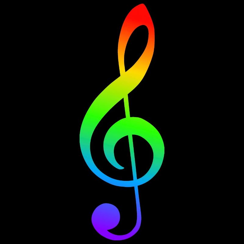 Notenschlüssel Regenbogenfarben