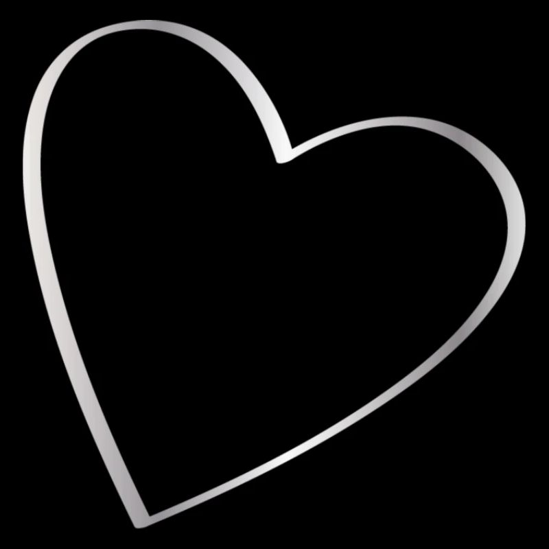 Heart contour silver