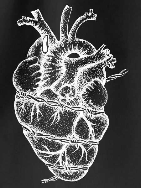 Heart and barbed wire