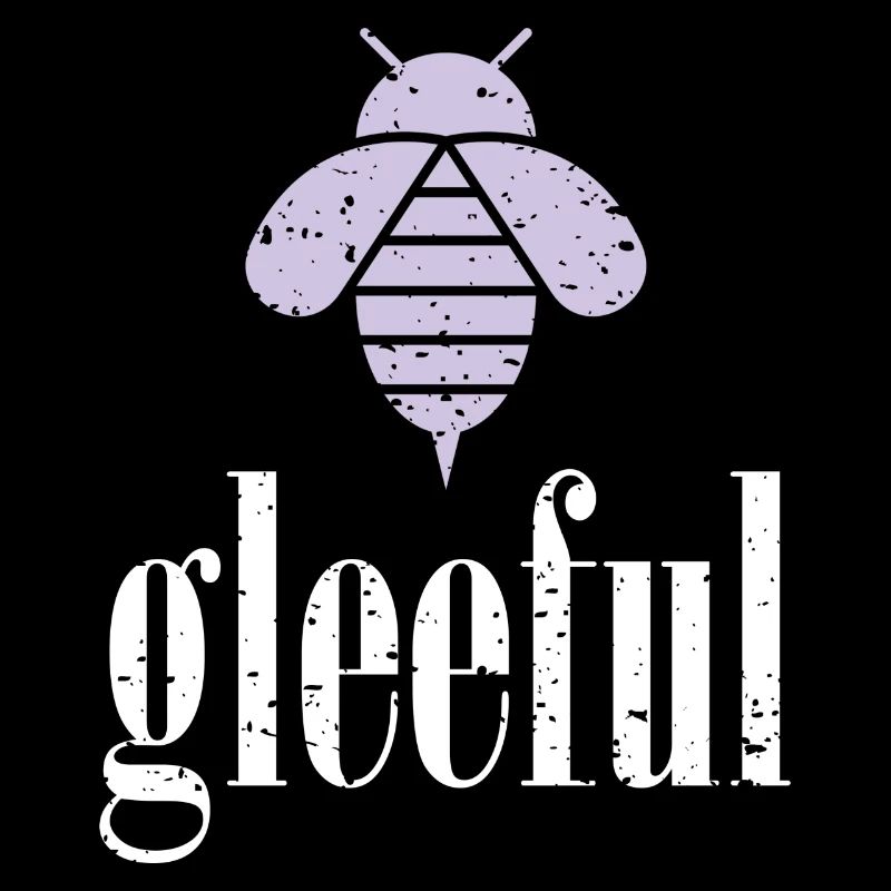 Abeille pastel violette Abeille joyeuse Soyez joyeuse