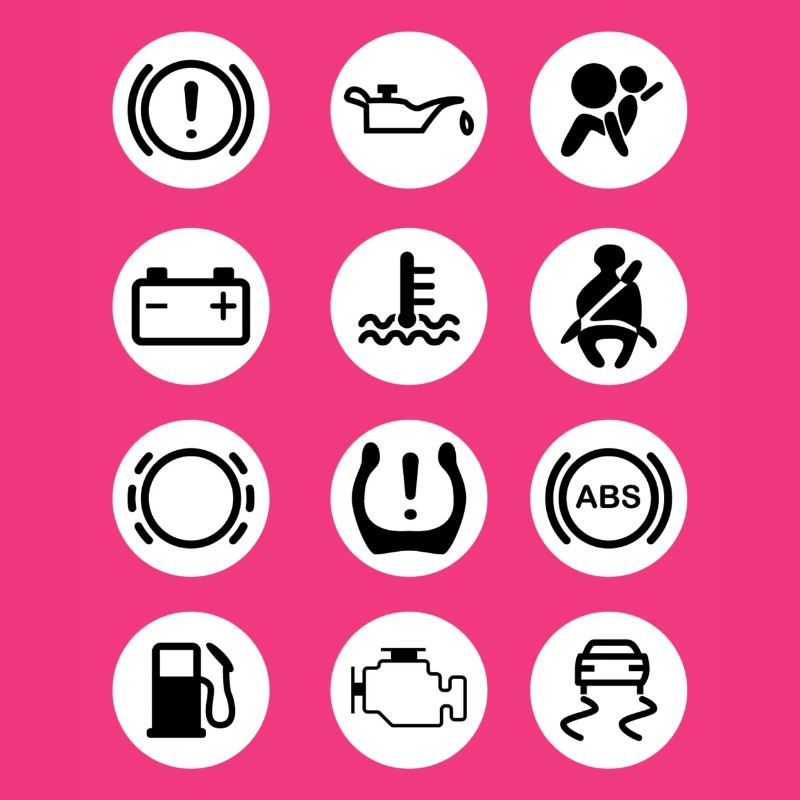 Indicator lights car circles pattern