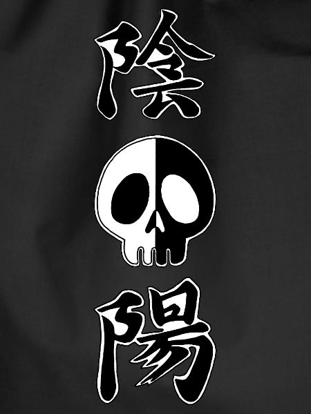 Yin and yang skull