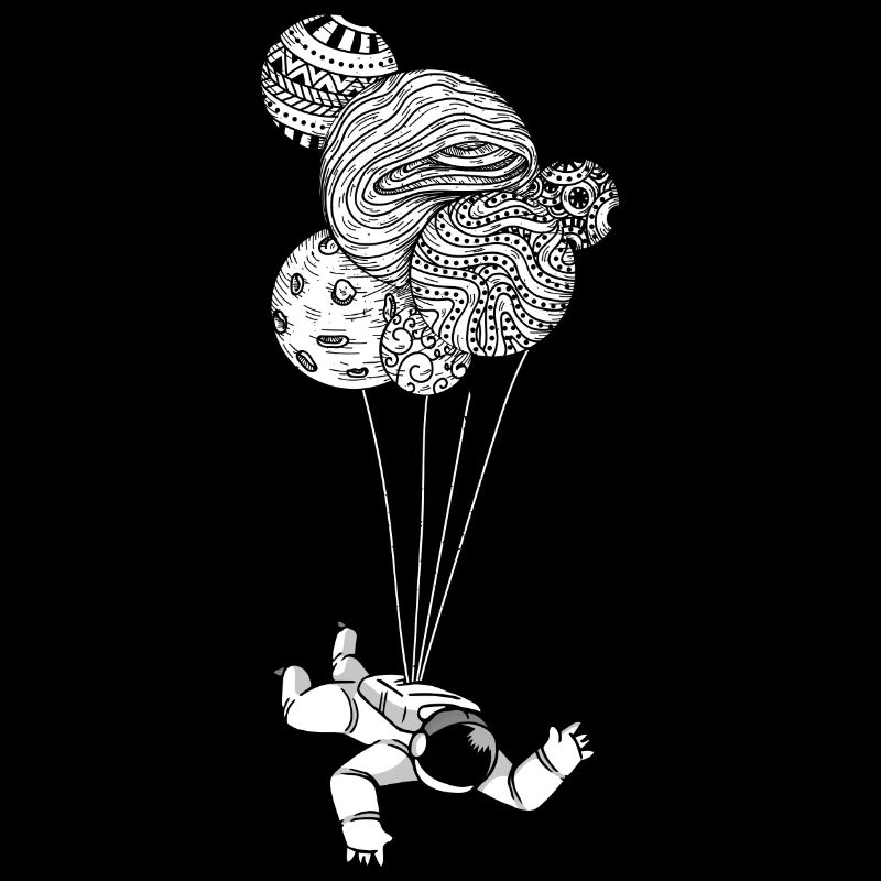 Astronaut & Planeten Luftballons - Mond & Weltall