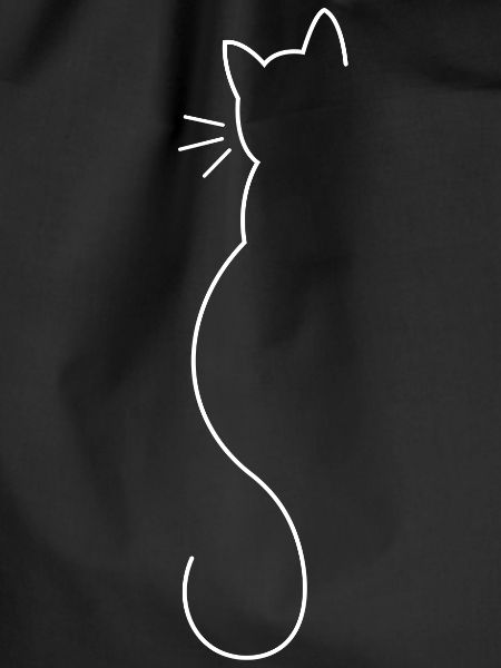 Cats silhouette in white