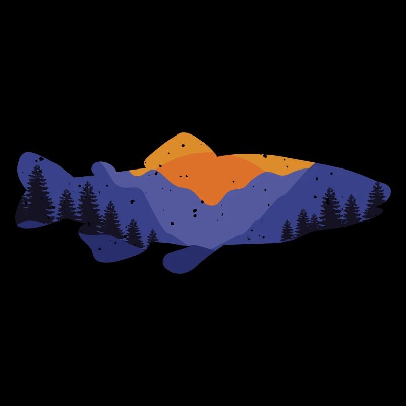Retro Vintage Trout