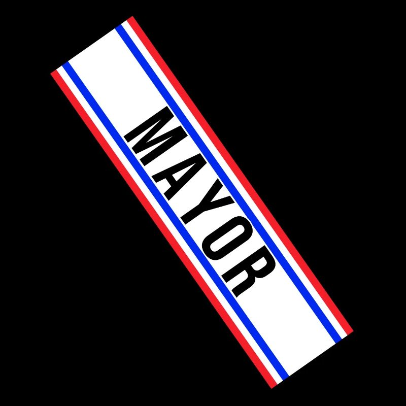 Mayor Sash Costume - Blue/Red