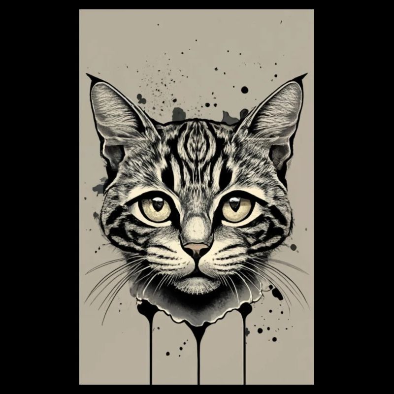 schwarz-weiße Katze