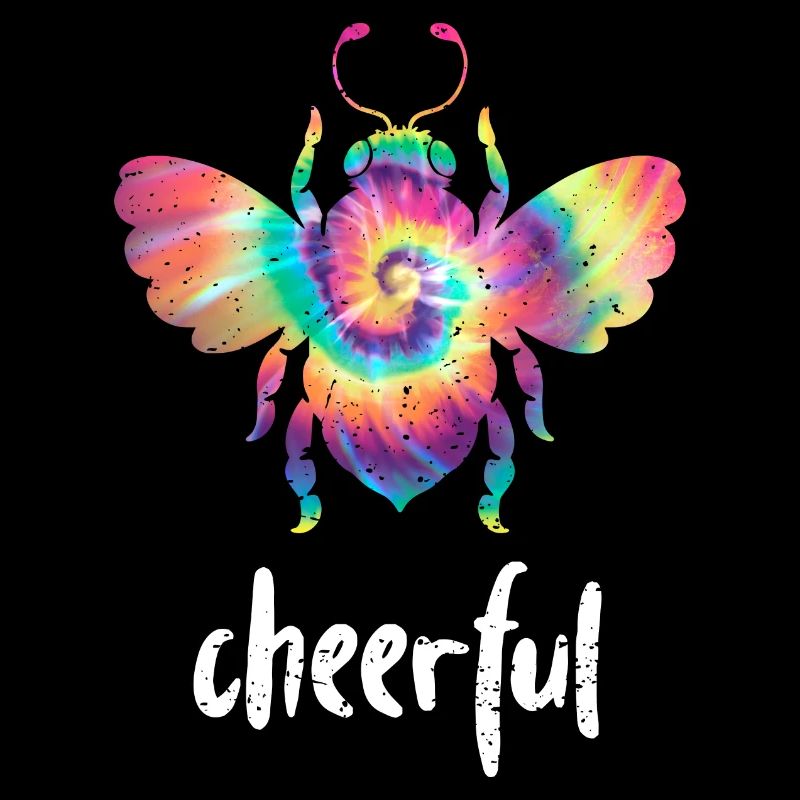 Tie Dye Bee Cheerful Biene Be Cheerful