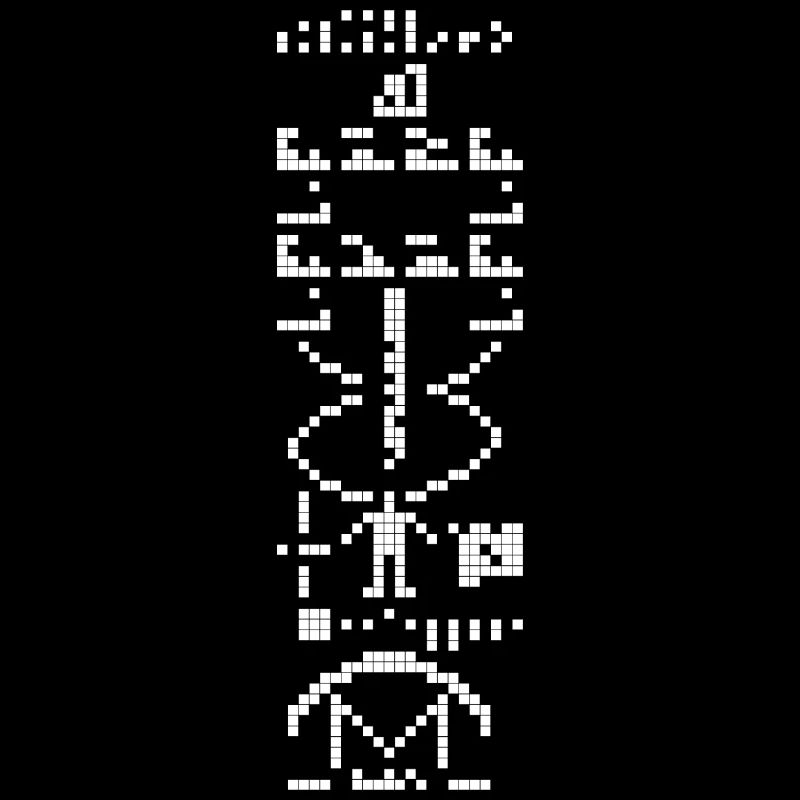Message d'Arecibo 1974 Signal de la Terre à l'Espace