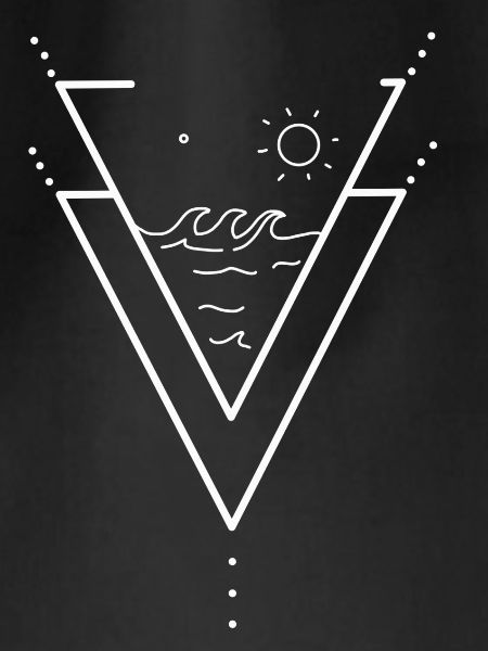 Sea triangle sun