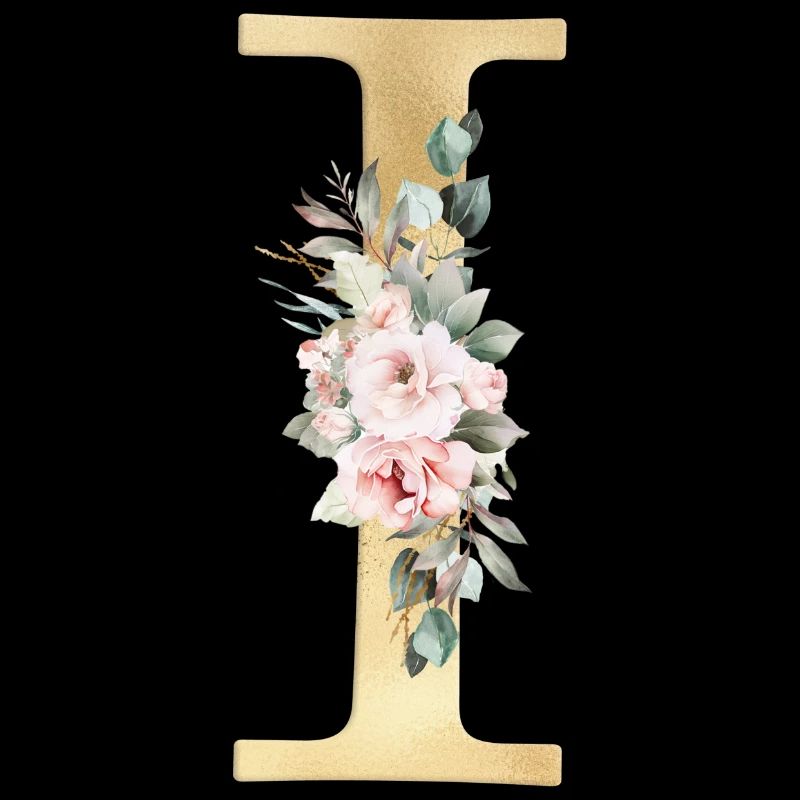 Customizable Monogram I Floral