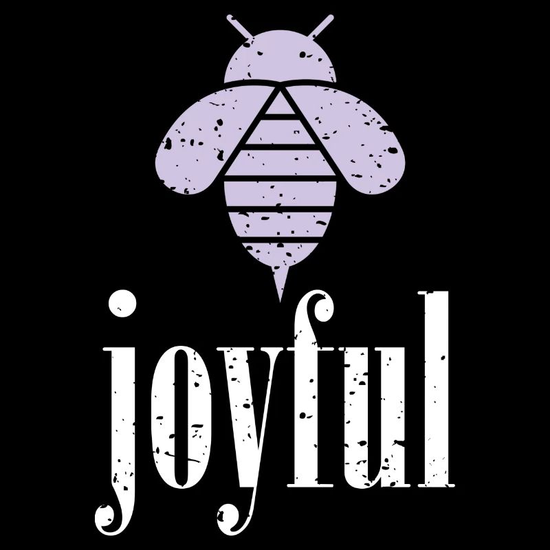 Lila Pastell Bee Joyful Biene Be Joyful