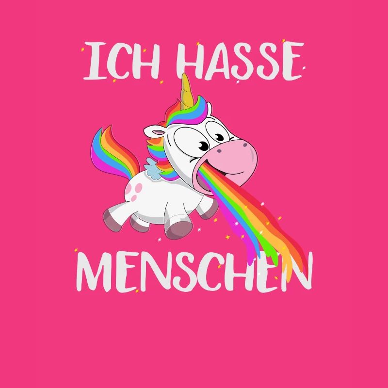 Ich hasse Menschen kotzendes Einhorn Geschenk