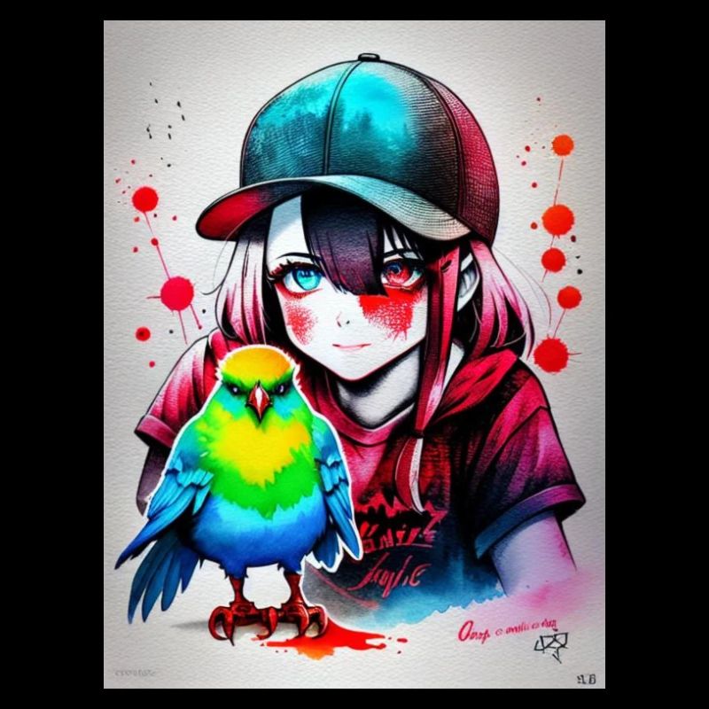 Farbe Papageienmädchen