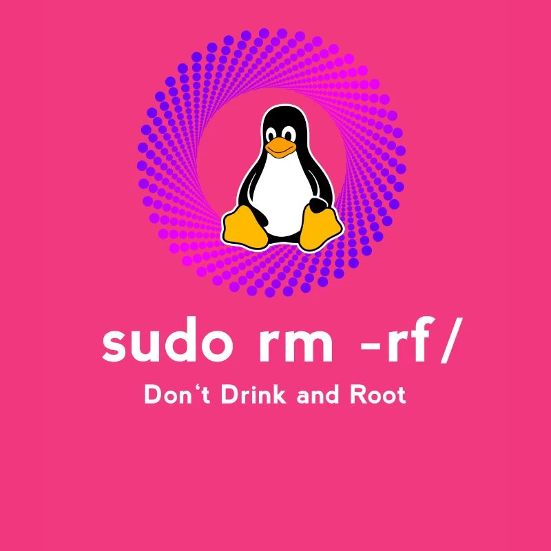 Computer Sys admin Penguin Nerd pc sudo rm -rf cod