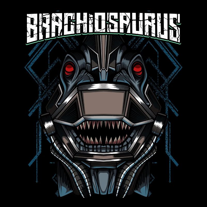 Cyborg Brachiosaurus Dinosaur Scifi