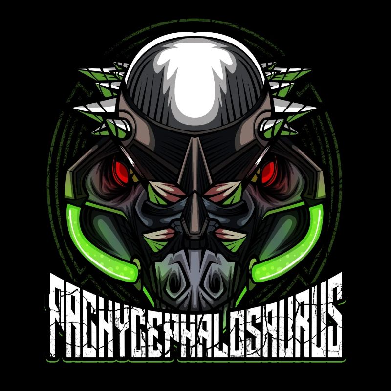 Cyborg Pachycephalosaurus Dinosaur Scifi