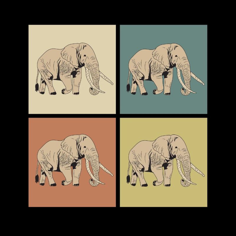 Éléphant pop art