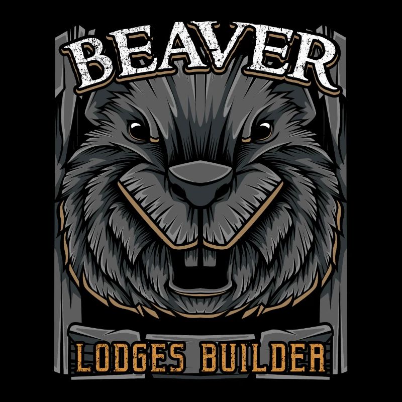 Modern Beaver Lumberjack Wilderness Canada Builder