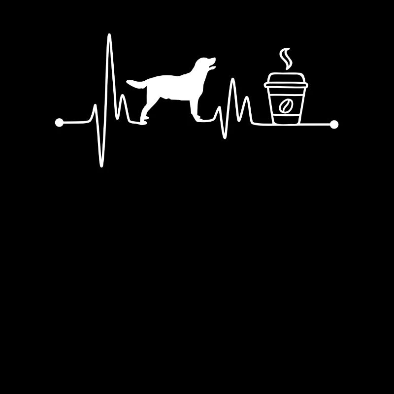 Herzschlag EKG Puls Labrador Retriever Kaffee