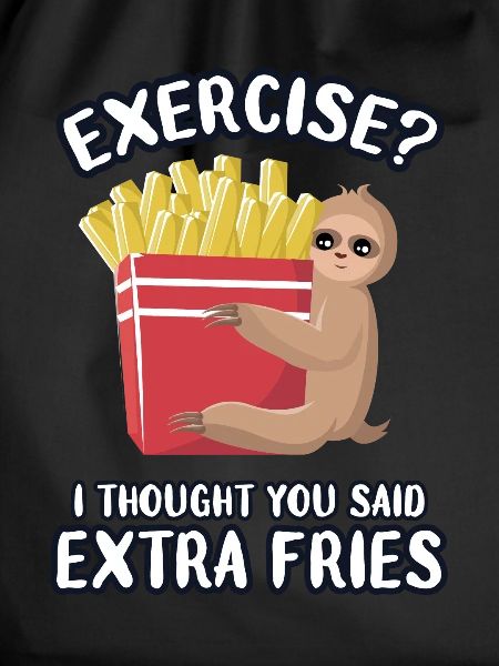 Sloth loves french fries