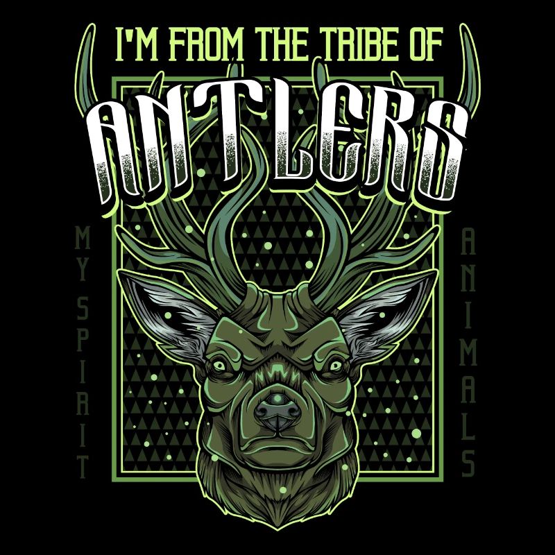 Modern Hirschkopf | Waldtier Rehbock Geschenkidee