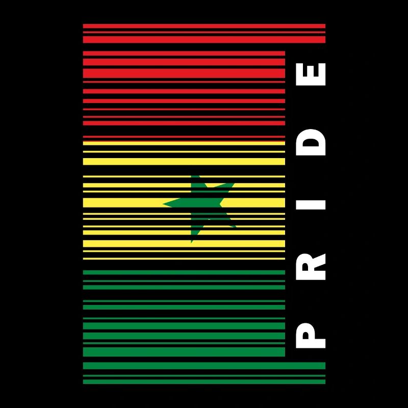 Senegal flag pride barcode