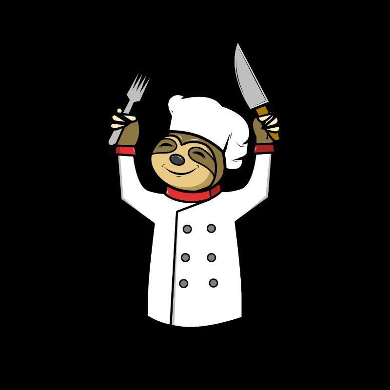Funny sloth Chef cook Gift idea