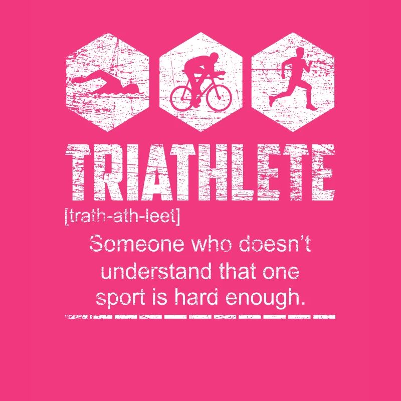 Triathlete hard training