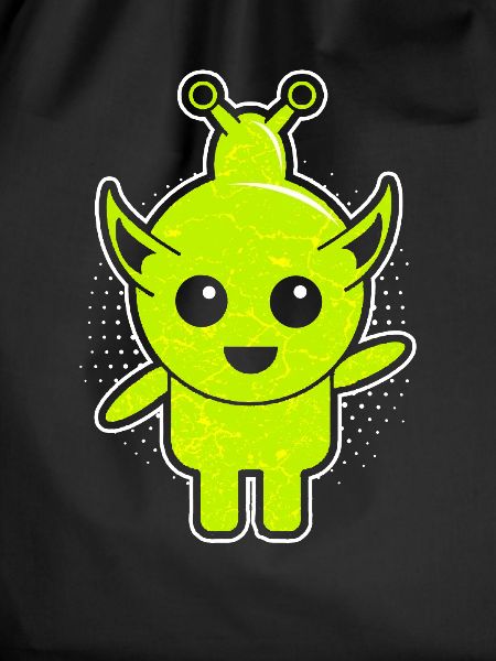 Süsses grünes Alien Männchen