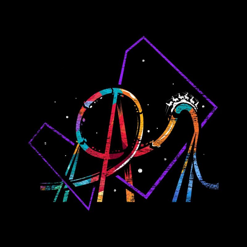 Achterbahn Polygon Geschenk