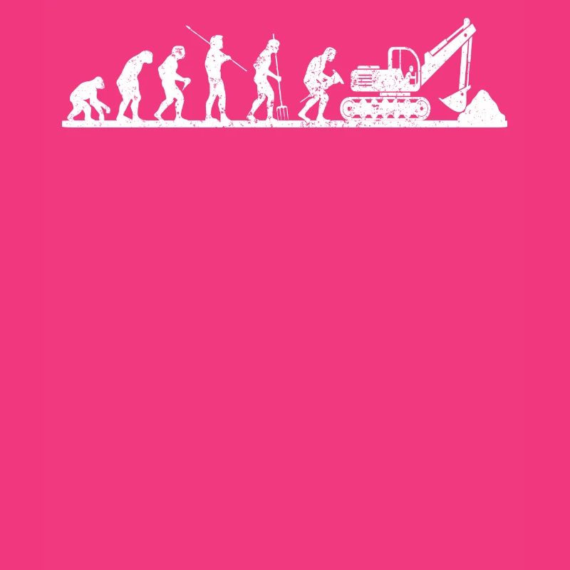 Lustiges Baggerfahrer Bagger Evolution baggern