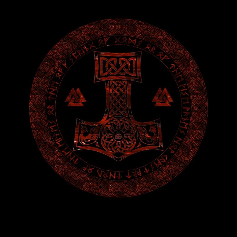 Thor Hammer Mjölnir Mjolnir dans le cercle de runes