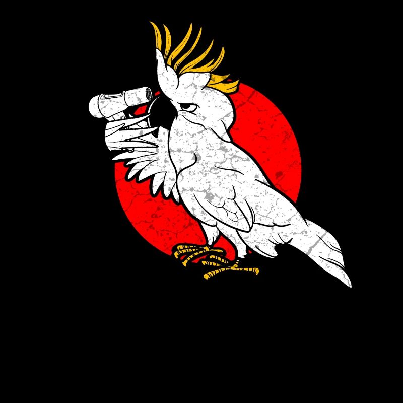 Funny cockatoo parrot hairstyle