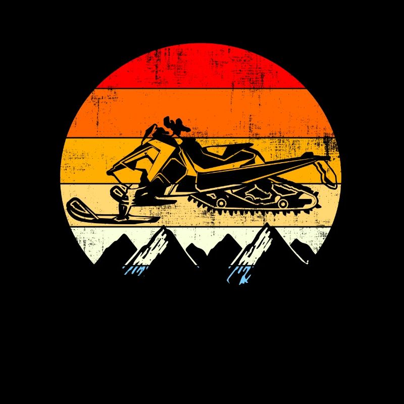 Vintage Retro Snowmobile