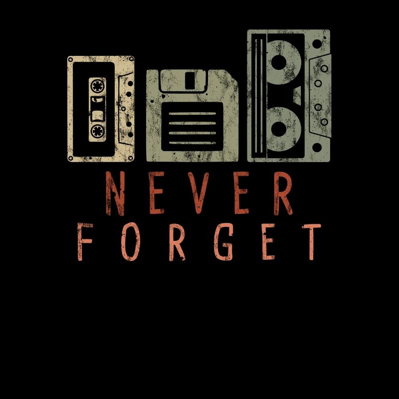 Never Forget cassette floppy VHS video cassette