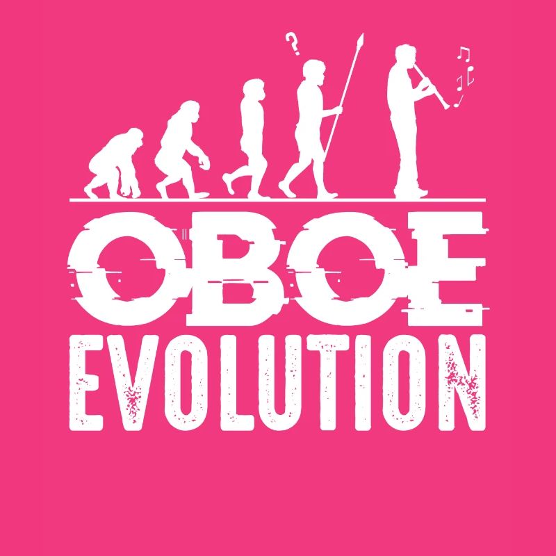 Oboe evolution oboist silhouette oboist gift