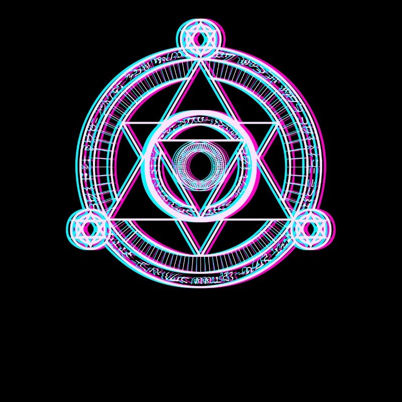 Résumé Pentagram Anaglyph Glitch