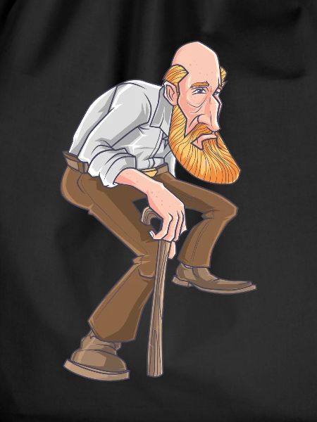 Old old man cartoon