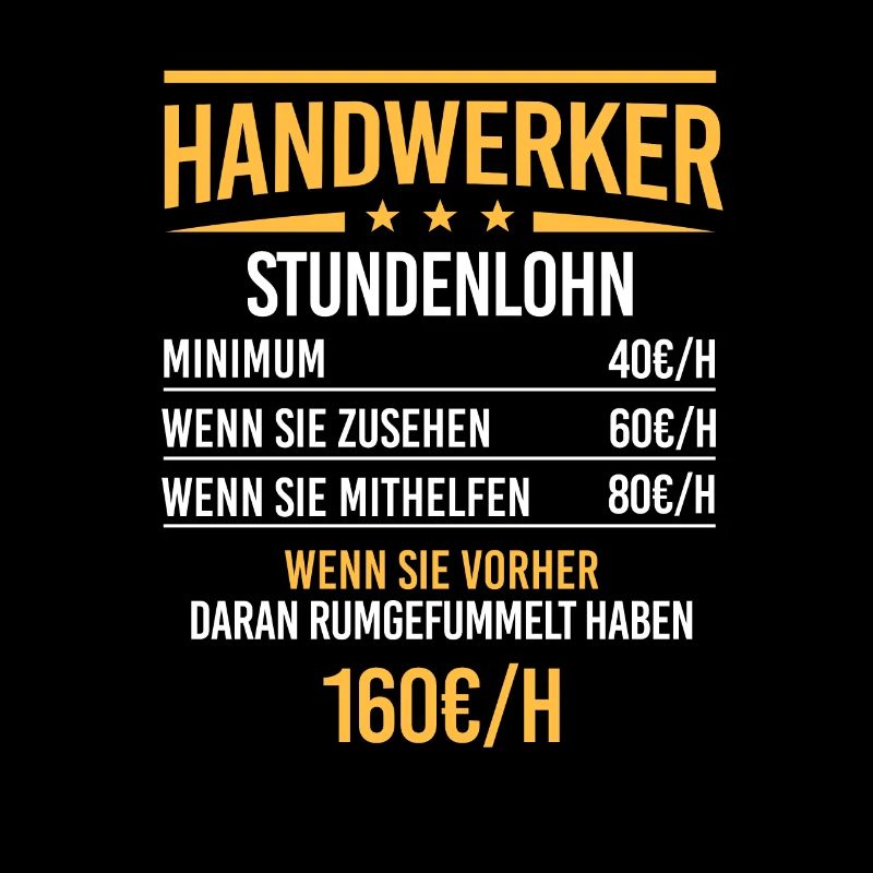 Handwerker Stundenlohn Meister Heimwerker