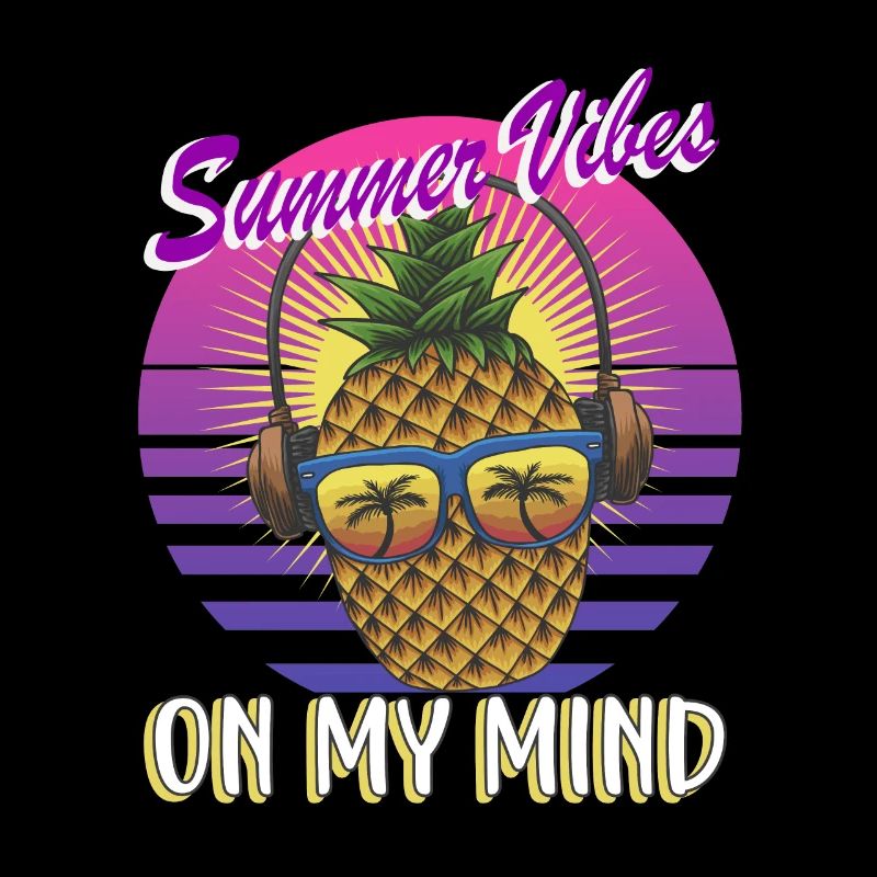 Vibes d'été ananas rétro dans ma tête