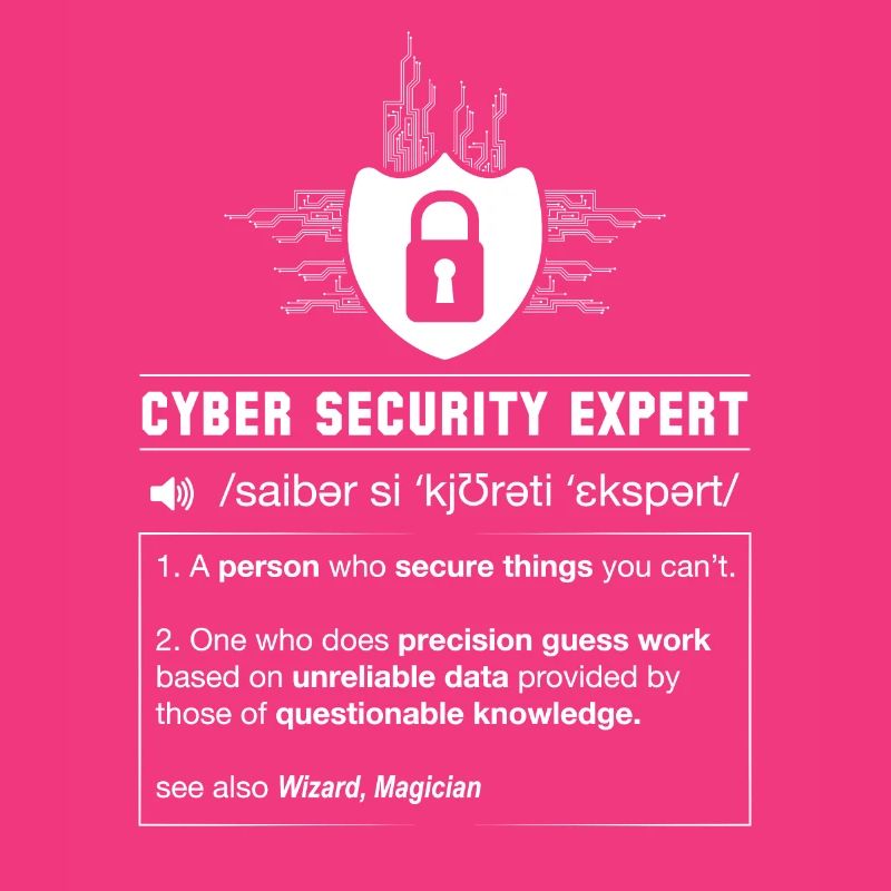 Cyber Security Definition Programmierer IT Nerd