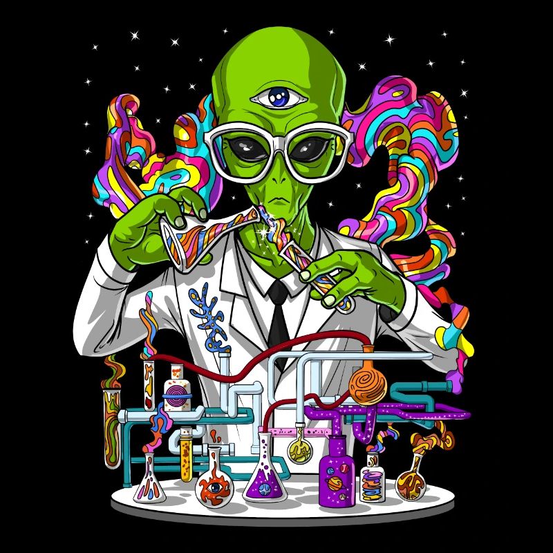 Alien Psychedelic Scientist